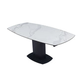 Ramada Swivel Extension Dining Table with White Ceramic Top - Pendle Village Furniture